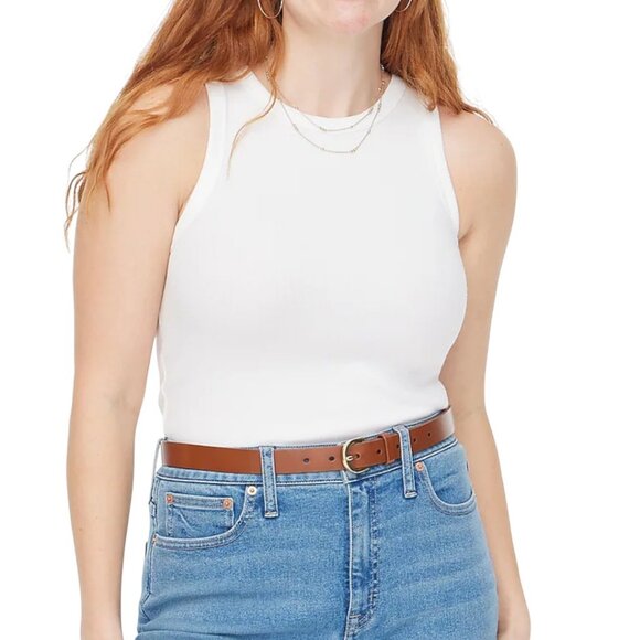 J. Crew Ribbed high-neck tank top Size Medium - Picture 1 of 8